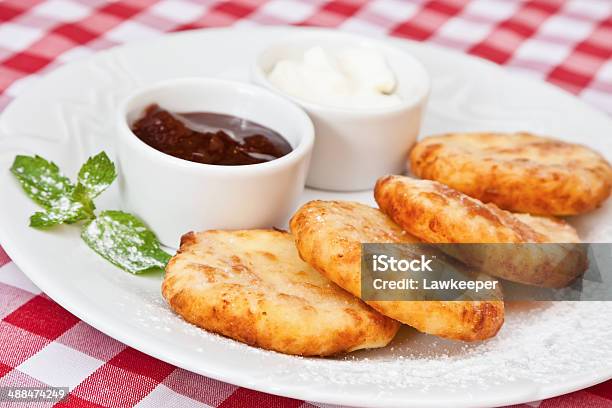 Cottage Cheese Pancakes Stock Photo - Download Image Now - Backgrounds, Breakfast, Brunch