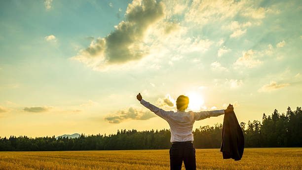 istock Young ambitious executive enjoying his business success as he st 488474720