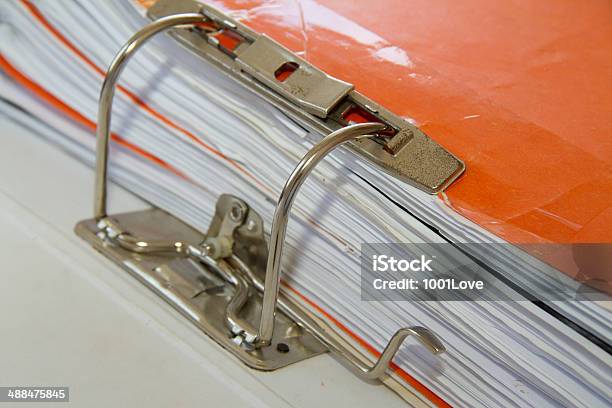Office Desk Up Close Cluttered With Stuff Stock Photo - Download Image Now - Absence, Activity, Book