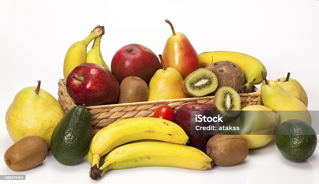 Cesta de frutas - Foto de stock de Abacate royalty-free