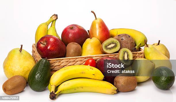 Foto de Cesta De Frutas e mais fotos de stock de Abacate - Abacate, Alimentação Saudável, Amarelo