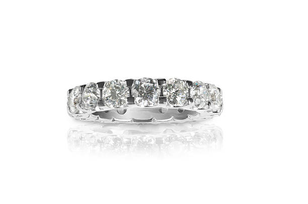 istock Beautiful Diamond Wedding Anniversary Band Ring 488477413