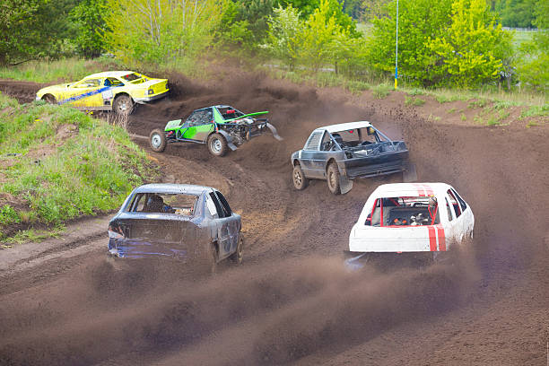 Speedway Stockcar Race in Germany - Taken with Canon 5D mk3 / EF70-200 f/2.8 L II USM rally car racing stock pictures, royalty-free photos & images