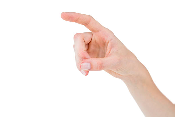 istock Woman pointing with her finger 488479490