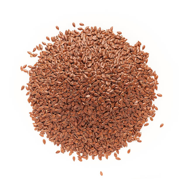 istock Top view of Organic Flaxseed. 488479748