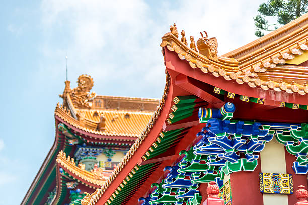 istock Po Ling monastery roof detail 488483946