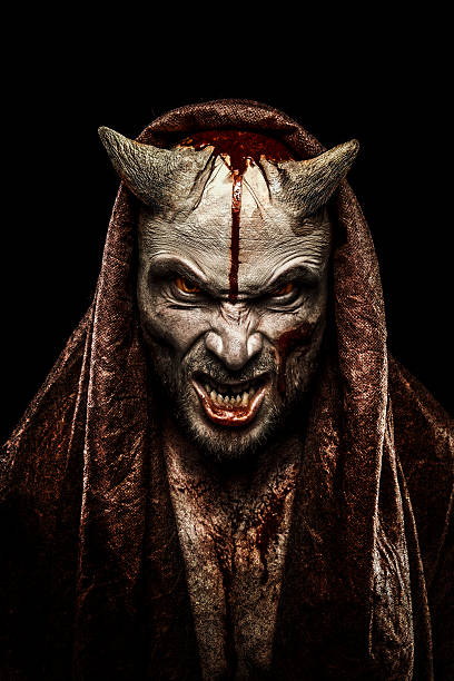 Devil Portrait of a Devil. For halloween demon stock pictures, royalty-free photos & images