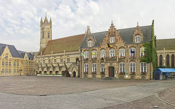 Medieval Town Hall in Nieuwpoort, Belgium