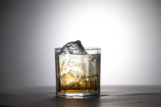 The ice in the glass