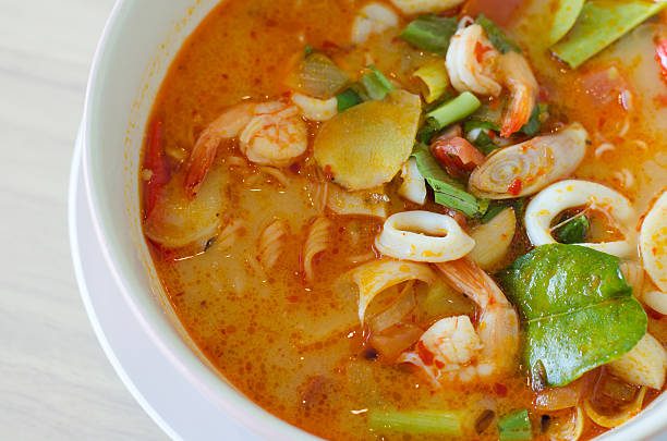 istock Thai style noodle, tom yum kung 488492176