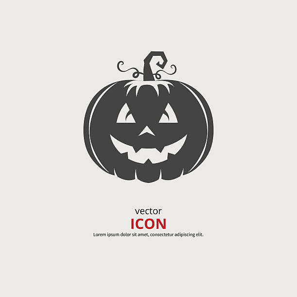 ilustraciones, imágenes clip art, dibujos animados e iconos de stock de icono de calabaza - linterna de halloween ilustraciones