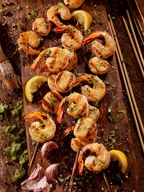 istock BBQ Shrimp and Scallop Skewers 488494096
