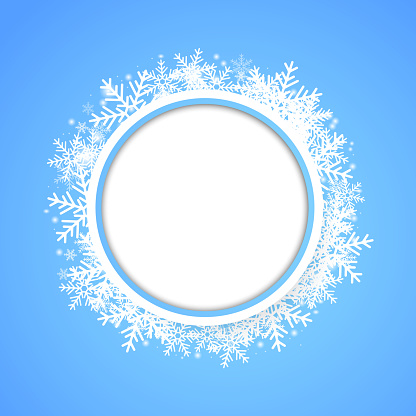 Snow fall. Holiday winter theme background. Vector