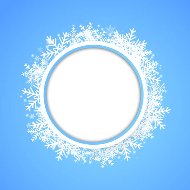 Snow fall. Holiday winter theme background. vector art illustration