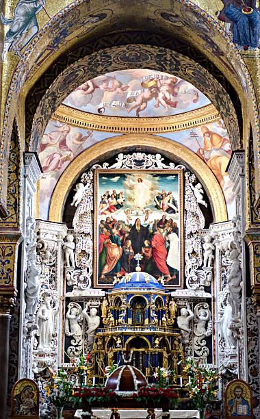 istock Altar of Byzantine Church 488497141