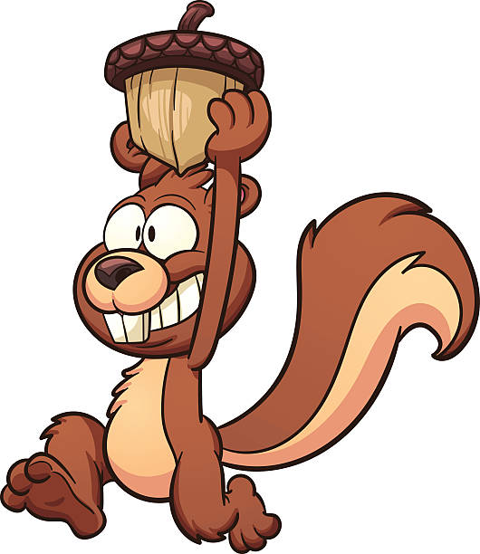 Cartoon Squirrel Stock Illustration - Download Image Now - Squirrel, Cartoon,  Illustration - iStock