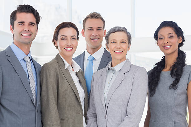 istock Business people looking at camera 488500130
