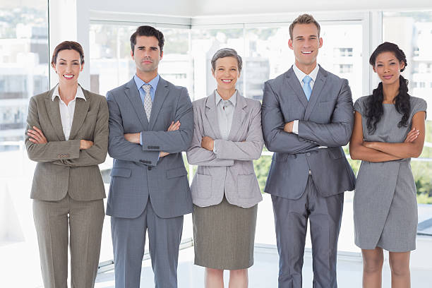 istock Business people standing in a row 488500302