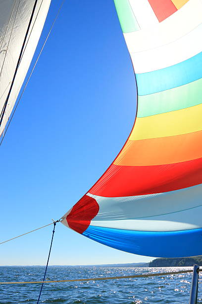 istock The wind has filled colorful spinnaker sail 488500351