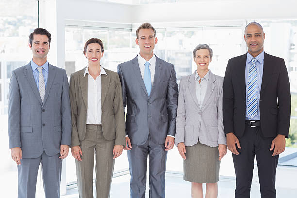 istock Business people standing in a row 488500368