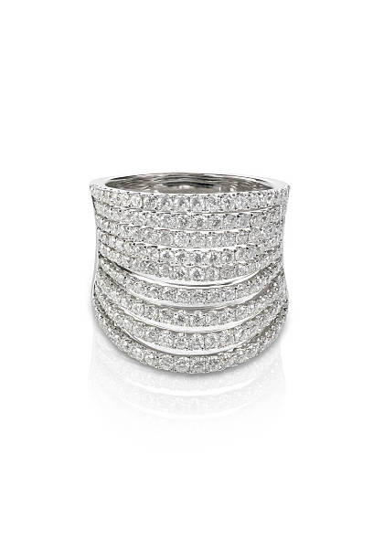 istock Beautiful Diamond Wedding Anniversary Band Ring 488500803
