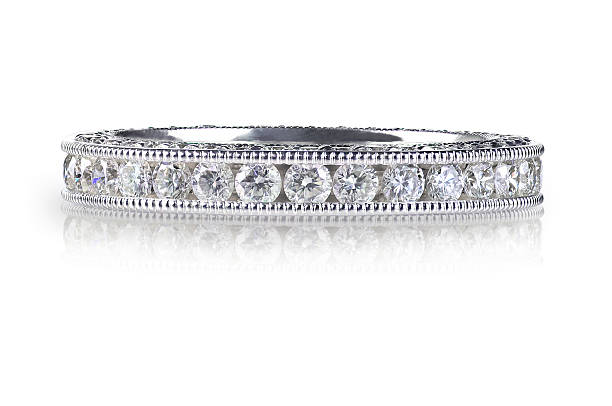 istock Beautiful Diamond Wedding Anniversary Band Ring 488500807
