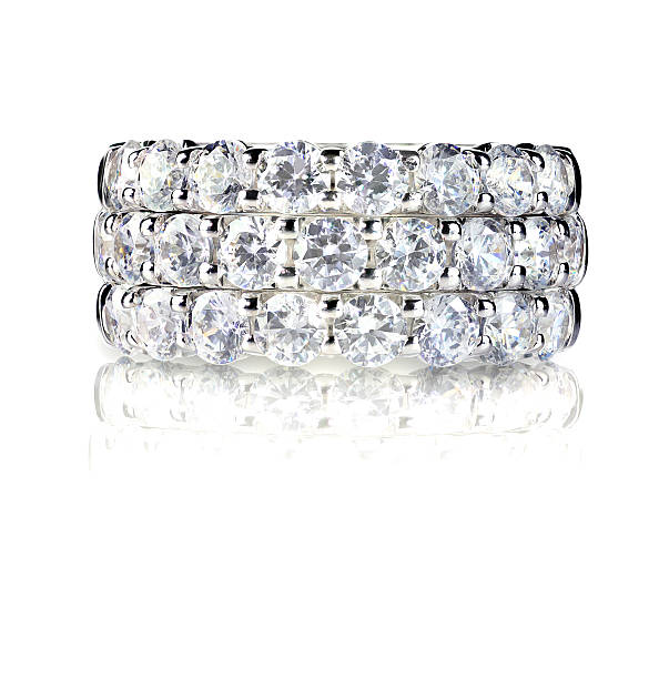 istock Beautiful Diamond Wedding Anniversary Band Ring 488500813