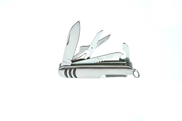 istock Pocket knife isolated on white background 488500834