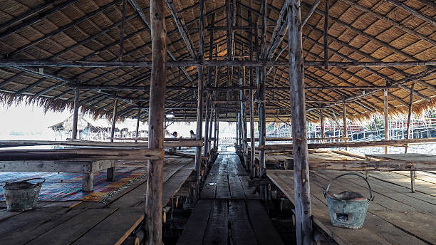 istock Shed by the lake in Lopburi 488500955