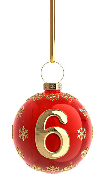 istock Christmas Ball With Number 6 488501278