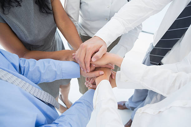 istock Business team celebrating a good job 488502808