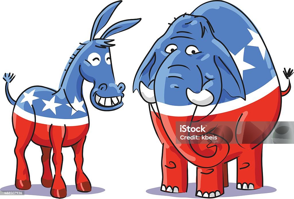 Democrat Rabbit Image Democratic Donkey And Republican Elephant Stock Illustration - Download ...