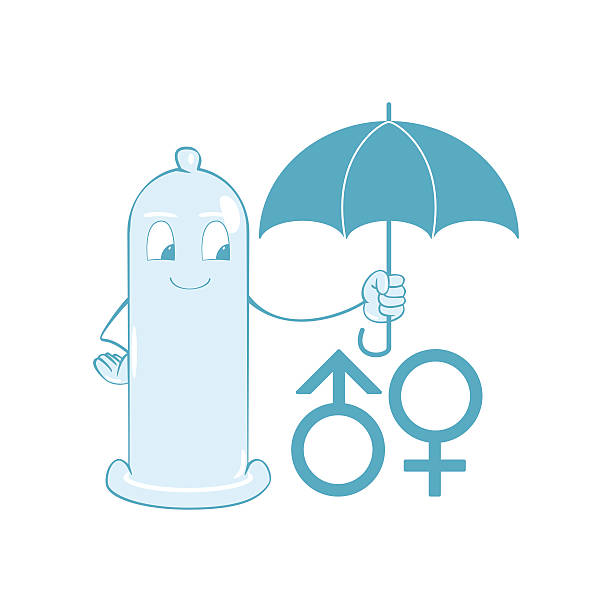 콘돔, 관능적임 및 생식 건강 의료를 - condom sex sexually transmitted disease aids stock illustrations