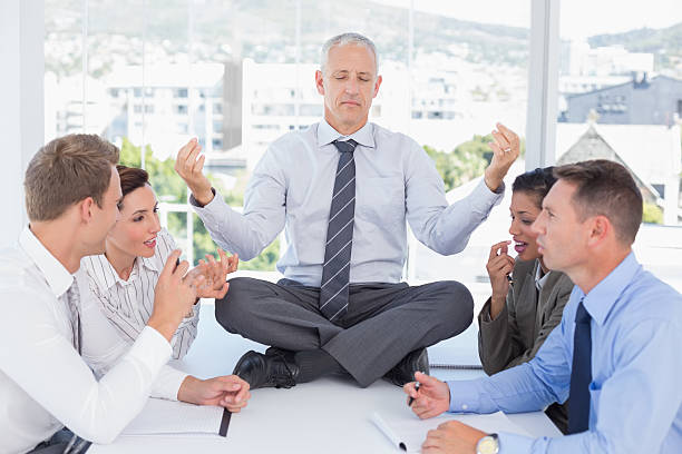 istock Businessman relaxing on the desk 488510754
