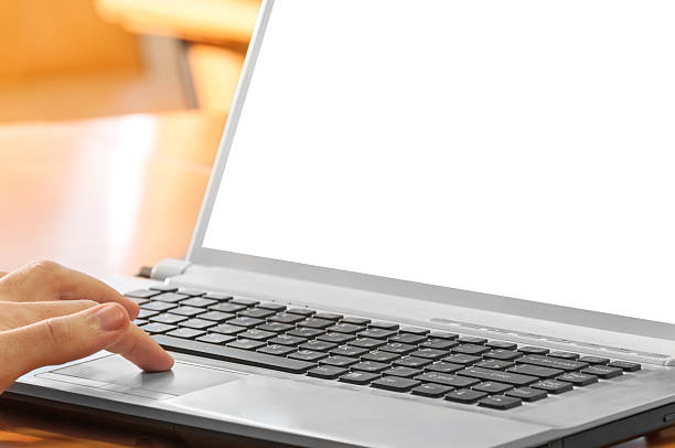 istock Closeup of man hands on laptop 488512306