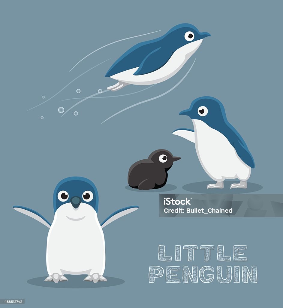Little Penguin Cartoon Vector Illustration Stock Illustration - Download  Image Now - Penguin, Small, Swimming - iStock