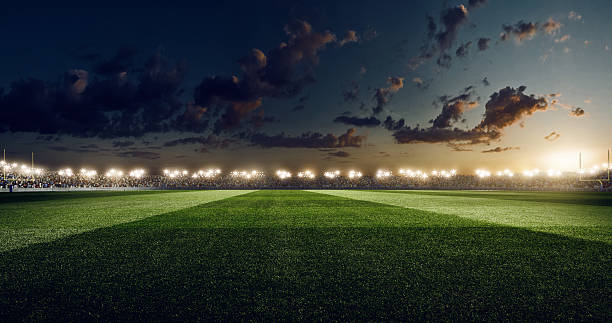 istock Dramatic american football stadium 488513904