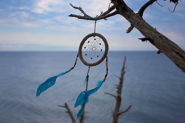 istock Dreamcatcher in wild natural at sunset time close-up. 488516494