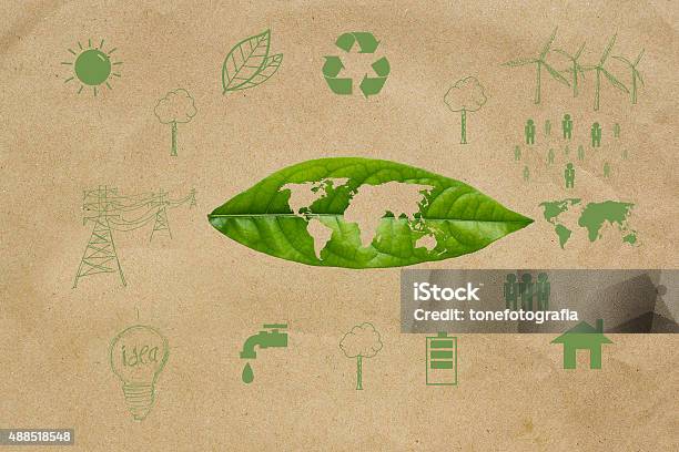 Save Earth Concept Icon On Paper Background Stock Photo - Download Image Now - Drawing - Activity, Planet - Space, 2015