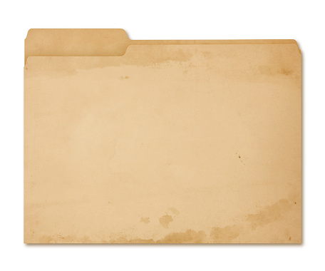 Grungy Manila Folder isolated on white (excluding the shadow)