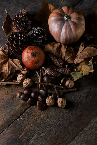 still life of natural fruits and nuts