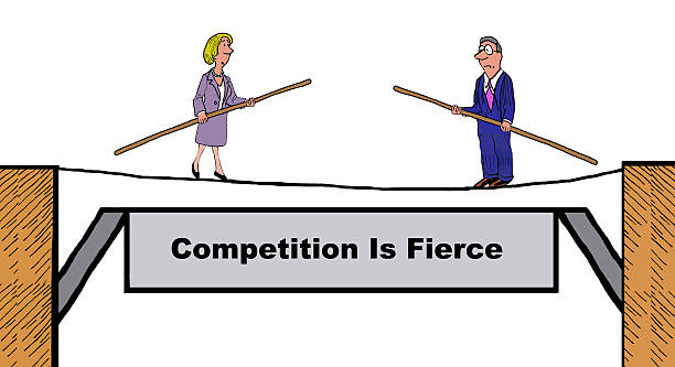 Competition Is Fierce Stock Illustration - Download Image Now - 2015, Adult, Adversity - iStock