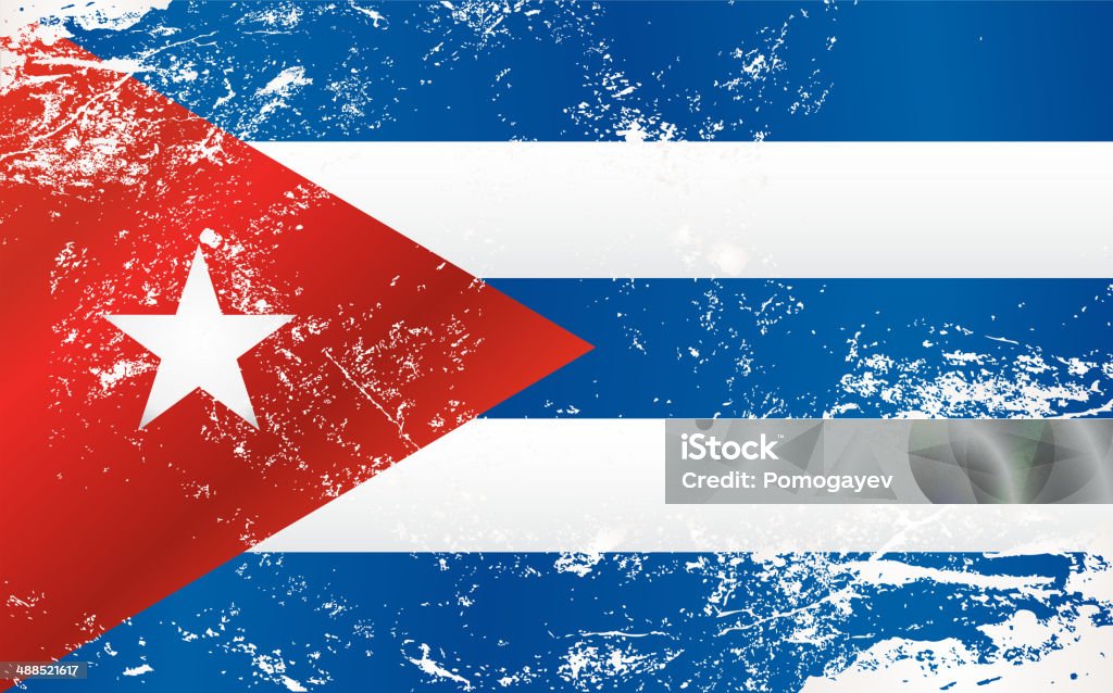 軽いグランジ効果のキューバフラグ - キューバのロイヤリティフリーベクトルアート