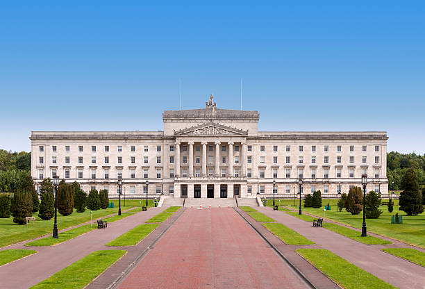 Stormont - Northern Ireland Government building Northern Ireland Assembly and Government building in Stormont Estate in Belfast northern ireland photos stock pictures, royalty-free photos & images