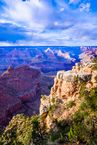 Grand Canyon National Park Arizona with dramatic sky