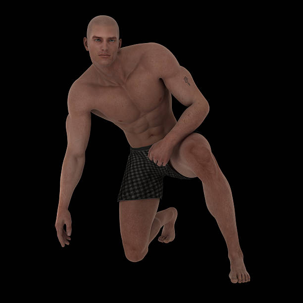 istock Handsome muscular young man in boxers 488523755