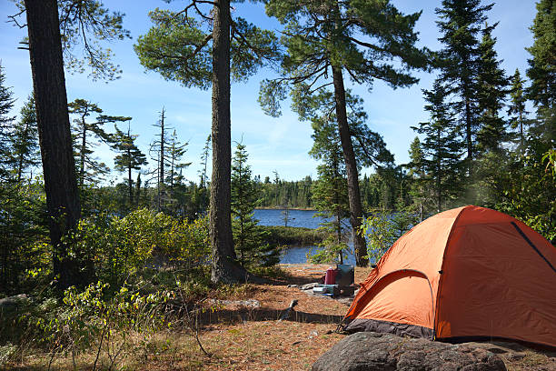 istock Campsite overlooking Boundary Waters lake in Minnesota 488525310