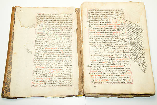 istock Antique handwritting with arabic and persian language 488525551