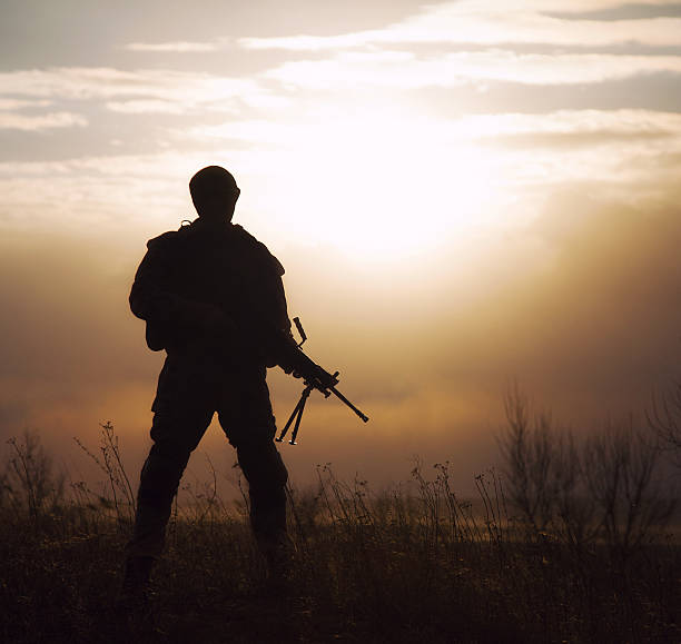 istock Silhouette of US marine 488526039