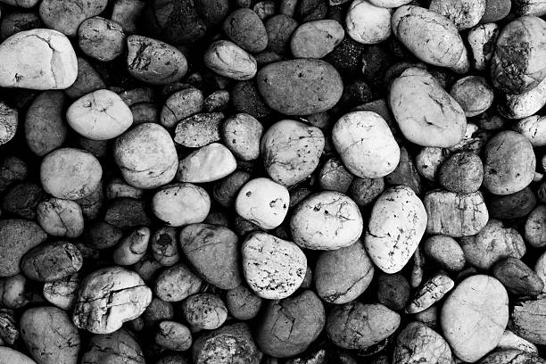 istock Texture background of stone wallpaper, black and white. 488531464